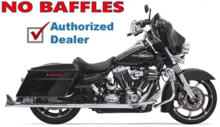 33" Bassani Exhaust 2 1/4 Chrome Bagger Fishtail Slip-On Mufflers Harley Touring