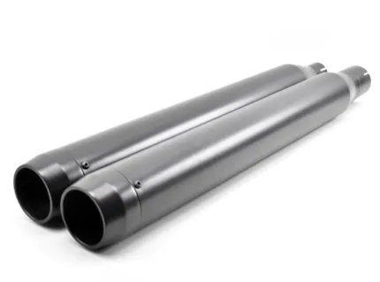 3.5" Black Snub Slip-On Mufflers Exhaust Pipes 2017-2020 Harley Touring Bagger