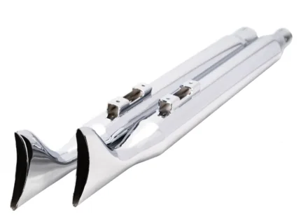 36" Chrome Fishtail Exhaust Slip On Mufflers Pipes 17-22 Harley Touring Bagger