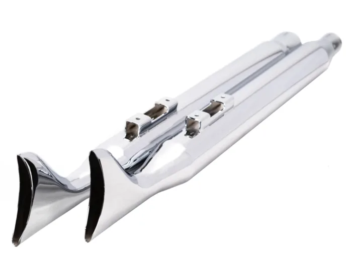 36" Chrome Fishtail Exhaust Slip On Mufflers Pipes 17-22 Harley Touring Bagger