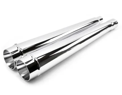 4.5" Chrome Megaphone Slip-On Mufflers Exhaust Pipes 2017-2020 Harley Touring
