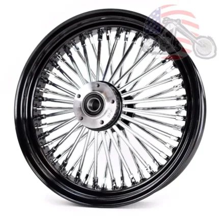 48 King Fat Spoke 16 X 3.5 Front Wheel Black Rim Hub Harley Softail Wide Glide