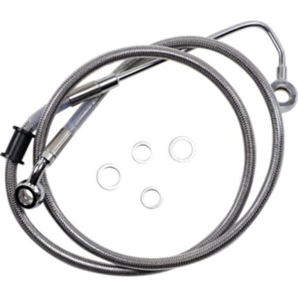 +8" 42" Extended Braided Stainless Upper Brake Line Harley Softail 15-17 ABS