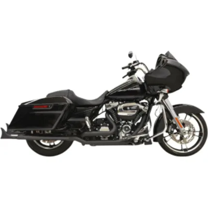 Bassani 2 1/4" Black 33" Fishtail Slip On Baffled Mufflers Pipes Harley Touring