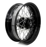 Black 40 Spoke 16" x 5" Rear Wheel Rim Harley 08-2018 Sportster Wide Tire Kit