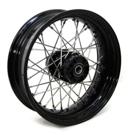 Black 40 Spoke 16" x 5" Rear Wheel Rim Harley 08-2018 Sportster Wide Tire Kit