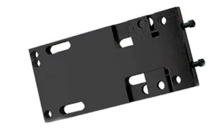 Black Adjustable 4 Four Speed Transmission Trans Plate Mount Harley Big Twin FL