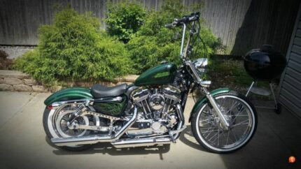 Burly Brand Narrow 14" Apes 1" Chrome Handlebars Harley Softail Dyna Sportster