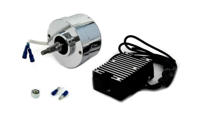 Chrome Generator Alternator 12 Volt 17 Amp Conversion Kit Harley Ironhead Servi