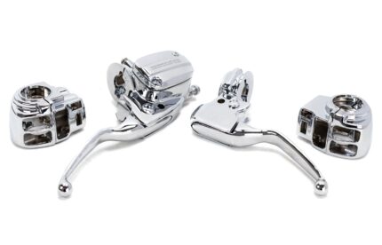 Chrome Handlebar Controls + Switch Housings Chrome Harley Touring Bagger 08-13