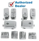 Chrome Handlebar Switch Buttons Cap Covers Radio Cruise Control Harley Touring