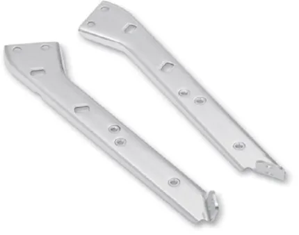 Chrome Heavy Duty HD Saddlebag Rails Support Brackets Set Harley Touring Dresser
