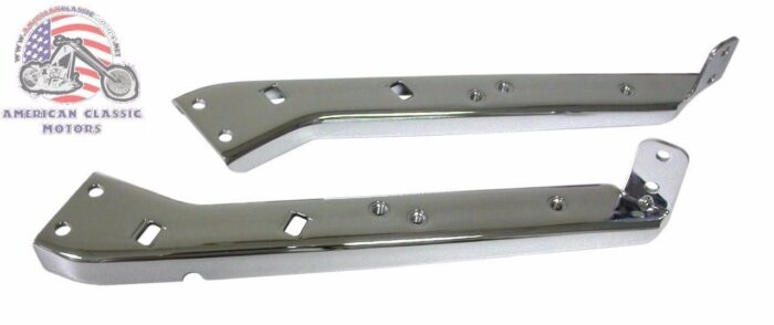 Chrome Heavy Duty HD Saddlebag Rails Support Brackets Set Harley Touring Dresser