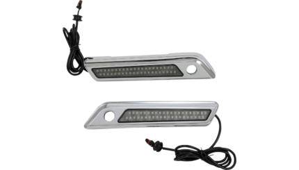 Custom Dynamics Saddlebag Latch Dual Light Smoke Chrome Set Harley Touring 14-23