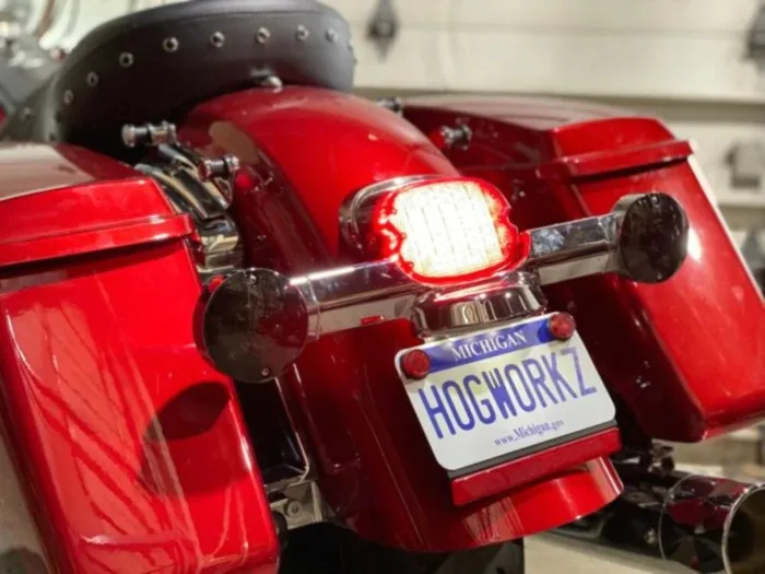 Hogworkz Low Pro Red LED Taillight Amber Turn Signals Plate Light Smoke Harley