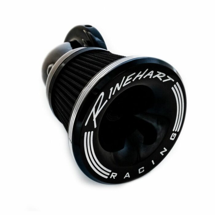 Rinehart Moto 90° Velocity Air Cleaner Kit Black Cable Harley Big Twin Cam 00-17