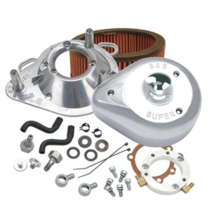 S&S Cycle Chrome Tear Drop Air Cleaner Stage 1 Filter Kit Harley 01-17 Big Twin