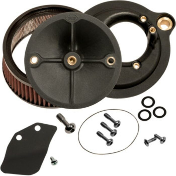 S&S Stealth Air Cleaner Kit Black Hi Flow Intake Assembly Harley Touring Softail
