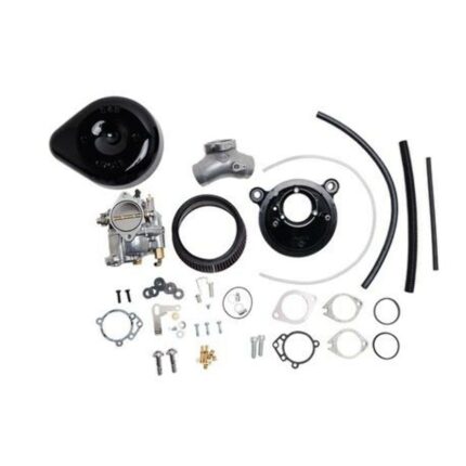 S&S Super E Carb Stealth Air Cleaner Kit Black Teardrop Harley Big Twin 84-99