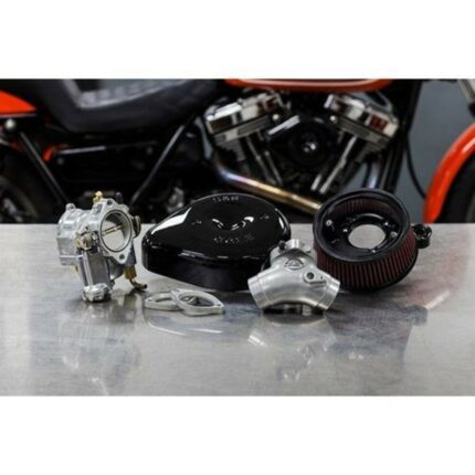 S&S Super E Carb Stealth Air Cleaner Kit Black Teardrop Harley Big Twin 84-99