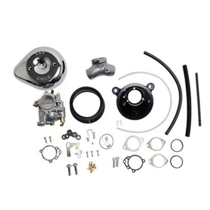 S&S Super E Carb Stealth Air Cleaner Kit Chrome Teardrop Harley Big Twin 2006+