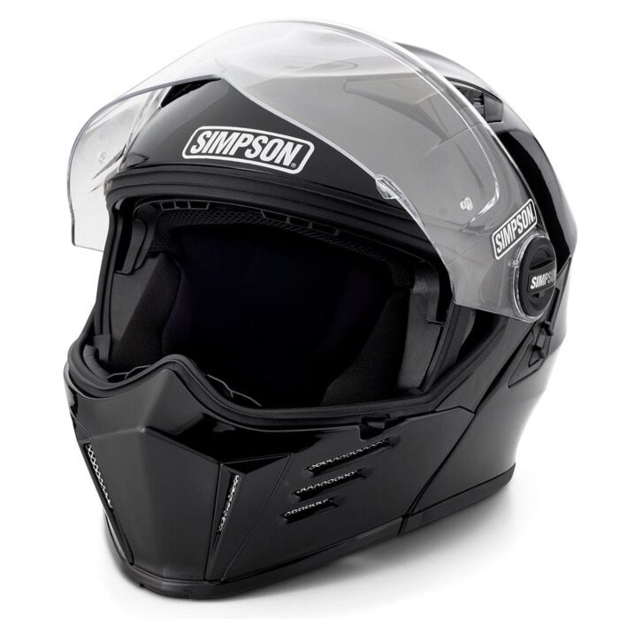 Simpson Mod Bandit Gloss Black Motorcycle DOT Full-face Helmet