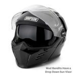 Simpson Mod Bandit White Motorcycle DOT Full-face Helmet