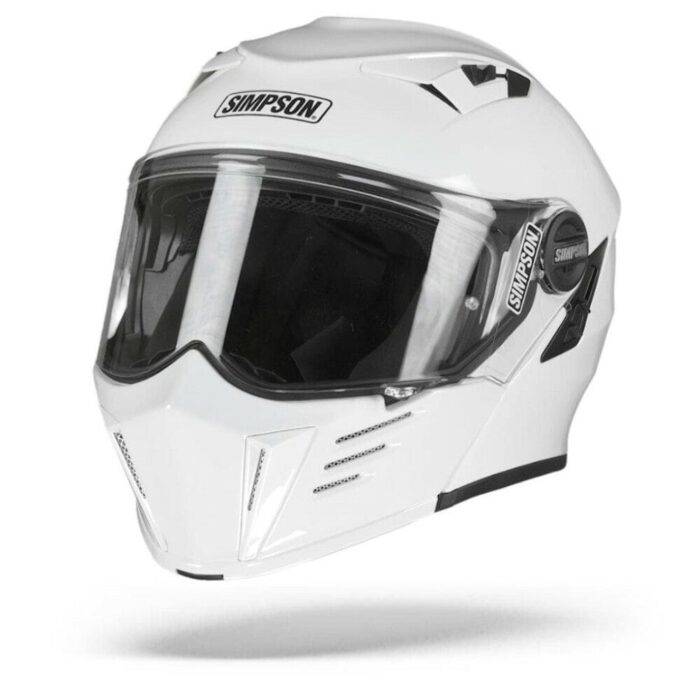 Simpson Mod Bandit White Motorcycle DOT Full-face Helmet