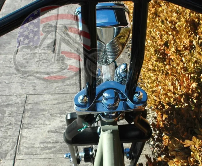 Springer Handlebar Tree Adapter Top Clamp 3.5" Wide Risers Harley DNA Paughco