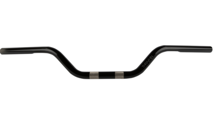 Thrashin Supply Company 4" Mid Bend Black Handlebars Bar Harley Touring Softail